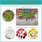 4 Pack Stamped Cross Stitch Kits for Adults with Frame - Gnome Flower Embroidery Kits for Beginners Adults